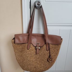 Michael Michael Kors Straw Naomi Large Tote